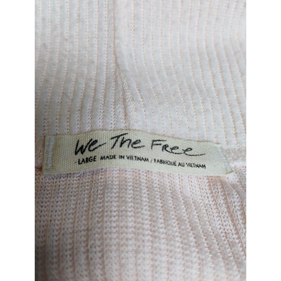 We The‎ Free (Free People) Light Pink Cowl Neck Sweater Womens, Size L - Picture 4 of 7